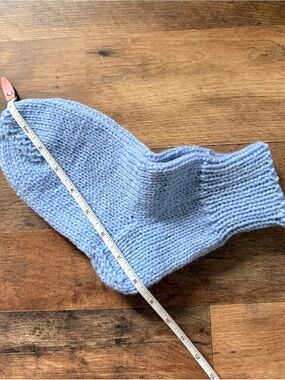 Light Blue Knit Warm Socks